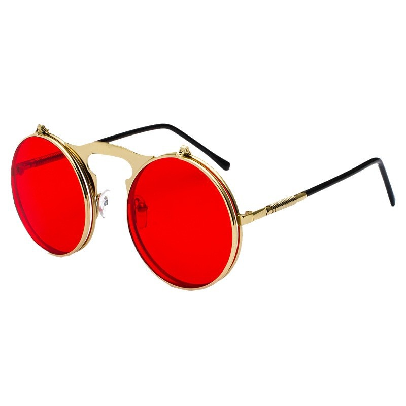 Metal Photo Panel - Gafas de Sol Redondas Retro Steampunk